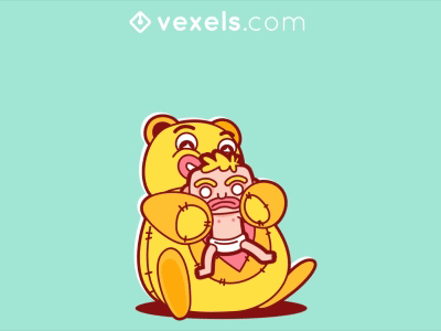 Teddy and his toy animation baby bear fun gif teddy bear toy weird