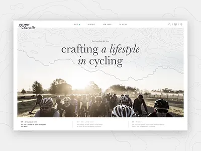 Grams Watts Homepage brand cycling design landing page type ui ux