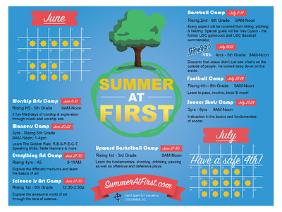Church Summer Program Flyer brochure church design flat design flyer