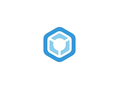 Hub / Hexagon Logo Design blue brand branding design hexagon hub icon identity logo