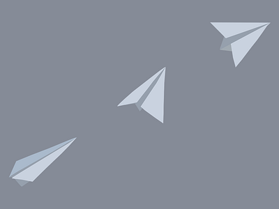 Paper Plane Trio flat icon graphic design illustration