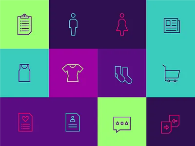 [Icon Set] ITSINK.com brand branding colorful geometrical icon interface minimalism outline ui ux