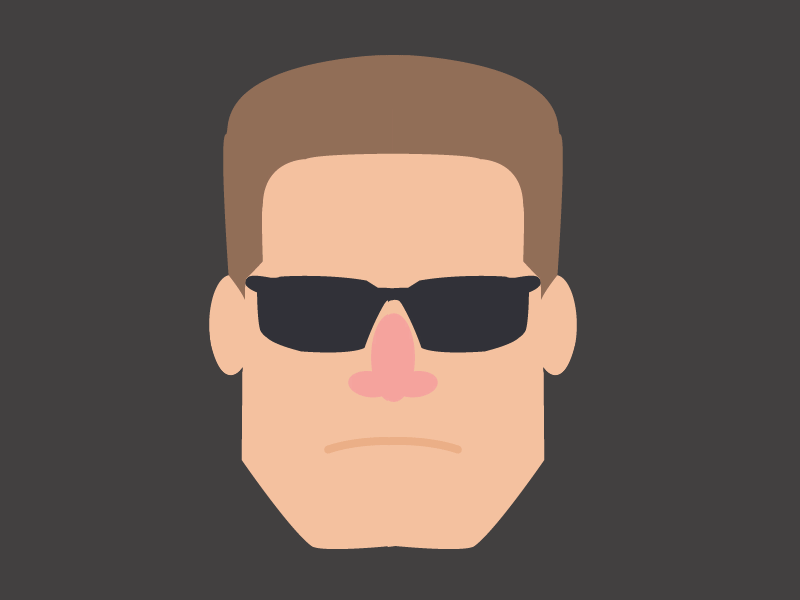 Terminator 2d animation design film flat flatdesign gif illustration loop mograph sketch terminator