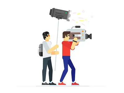 Videographer 2d character design google illustration material material illustration svg vector web