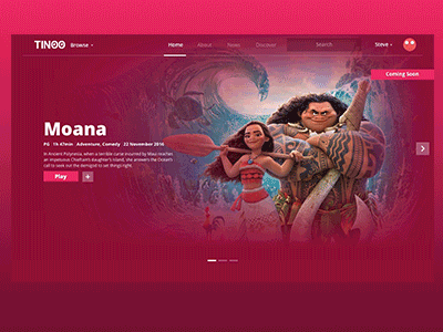 Homepage slider animation animation children cinema fun movie series slider tv ui ux video website