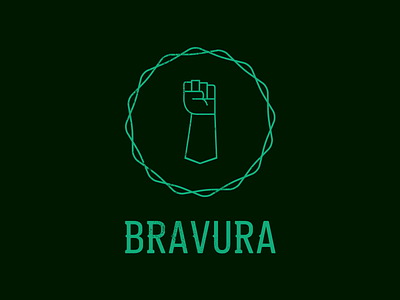 Bravura logotype logo logotype sports type