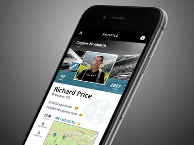 Copper Mountain Website ~ Mobile Profile Page 006 dailyui user profile