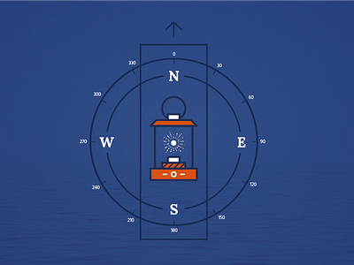 Keep Exploring. compass lantern ocean