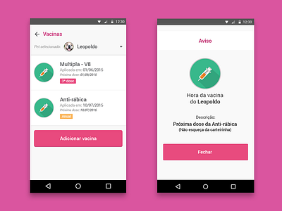 Mapspet - Android app for pet lovers alert android control material design pets vaccine