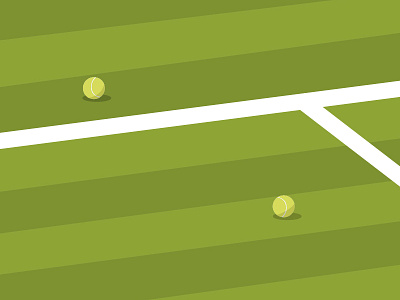 Wimbledon flat grass illustration tennis wimbledon