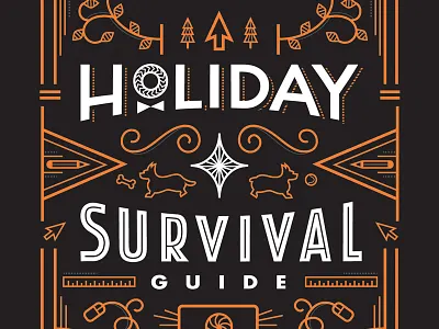 Holiday Survival Guide Deets card design guide holiday holiday card illustration letter mail survival