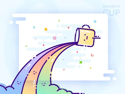 Rainbow Cup brenttton colorful cup illustration mbe rainbow