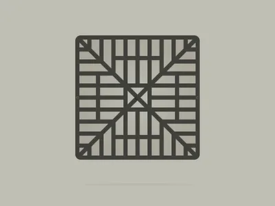 Cap Et Al no.03 geometry industrial design lines manhole cover square