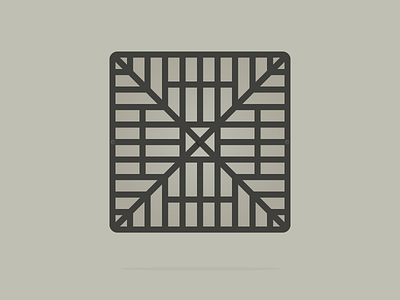 Cap Et Al no.03 geometry industrial design lines manhole cover square
