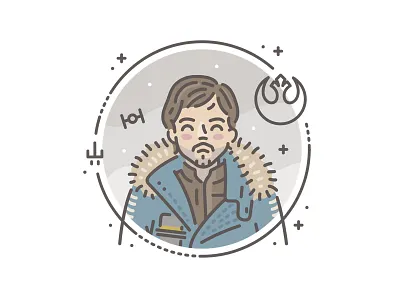 Captain Cassian Andor cassian andor illustration rogue one star wars