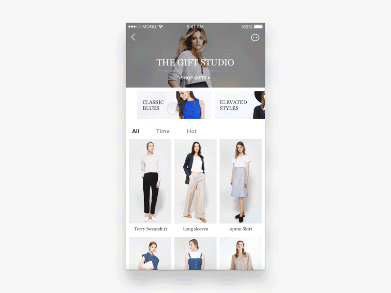 International Concept Design animation concept gif mobile shopping ui ux