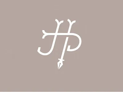 HP Monogram design designer draw drawing font fonts lettering letters logo los angeles typography vector art