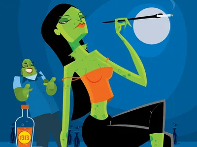 Creatures From The Black Lagoon 60s creature futuristic isaac lagoon retro smokes spooky