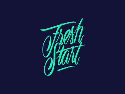 Fresh Start 2017 color creative graphicdesign handlettering illustrator inspiration lettering letters start typography vector