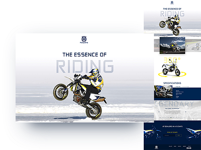 Husqvarna Supermoto microsite bike header microsite moto onepage page ride site slider ui ux web