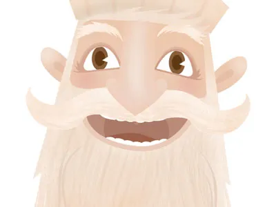 Santa for xmas campaign Škoda character christmas face illustration santa skoda veramatys