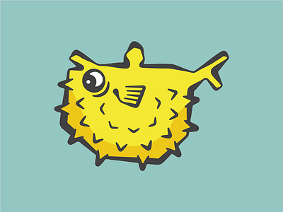 Sugar Toad animal blowfish fish food illustration northern puffer ocean puffer sea spikes spines sugar toad