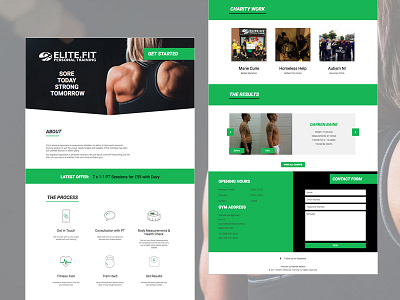 Elite.Fit Personal Training - New Website design development fitness health personal training pt responsive website wordpress workout