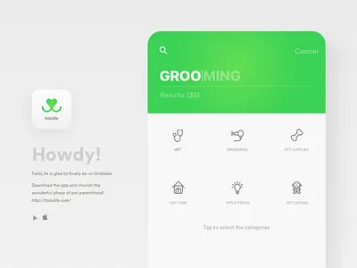 Tailslife advanced app forum icon interface pet search sketch tailslife ui ux
