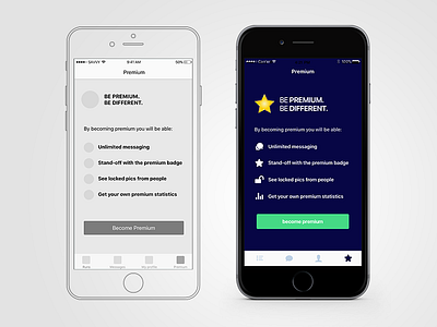 Upgrade to premium android design ios mobile premium pro ui upgrade ux wireframe