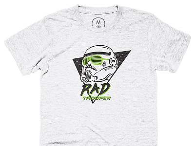 Rad Trooper black green illustration rad star wars t shirt