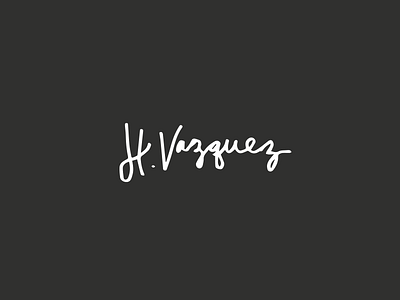 H.Vazquez brand handwritten logo mark type