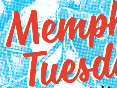 Memphis Tuesdays blues country karaoke memphis tuesday type typography