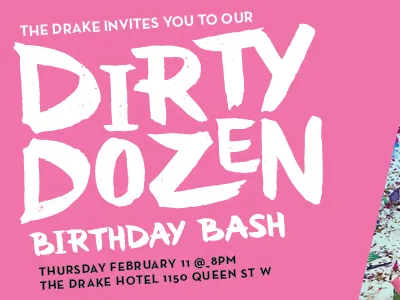 Dirty Dozen 12th Birthday Party birthday dozen handwritten party pink