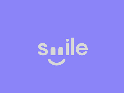 Smile! design font graphic logo logotype negative space typography
