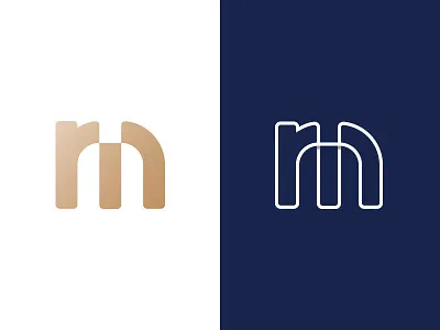 Rm Monogram logo mark monogram outline rm symbol
