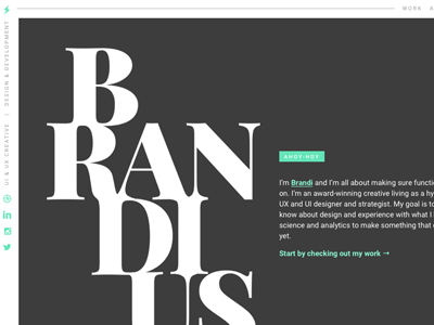 Abandoned Draft layout portfolio type web