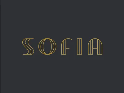 Sofia 03 art deco gold real estate rounded