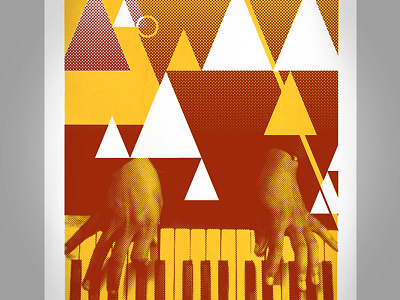 Jazzhands Screenprint jazz personal project piano screenprint