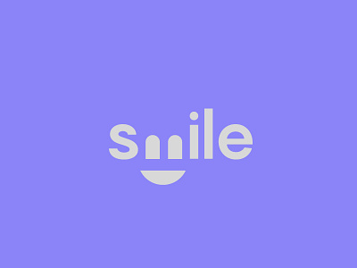Smile! logo logotype minamalistic minimal negative smile space