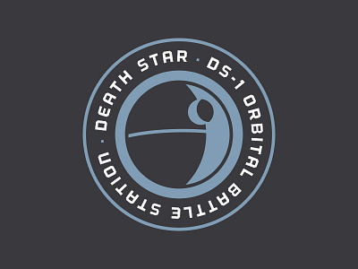Death Star badge crest death star identity logo mark rogue one star wars type typography