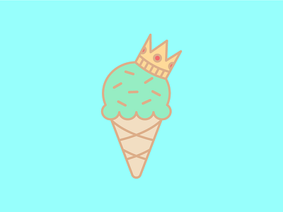 Minty Smalls cone cool crown dairy enamel enamel pin ice cream king mint mint chocolate chip