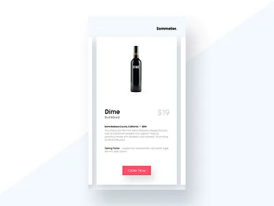 Sommelier. App app simple ui wine
