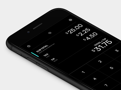 Obelus app art direction calculator development money tip ui ux