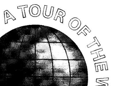 Analog Magic dot globe gradient halftone print scan type