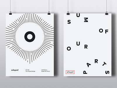 Odopod Poster Studies black white poster print typography