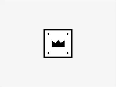 WIP - Crown black block branding crown flat minimal royal white