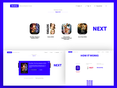 Cinema prioritization cinema clean design product site ui uidesign ux web website