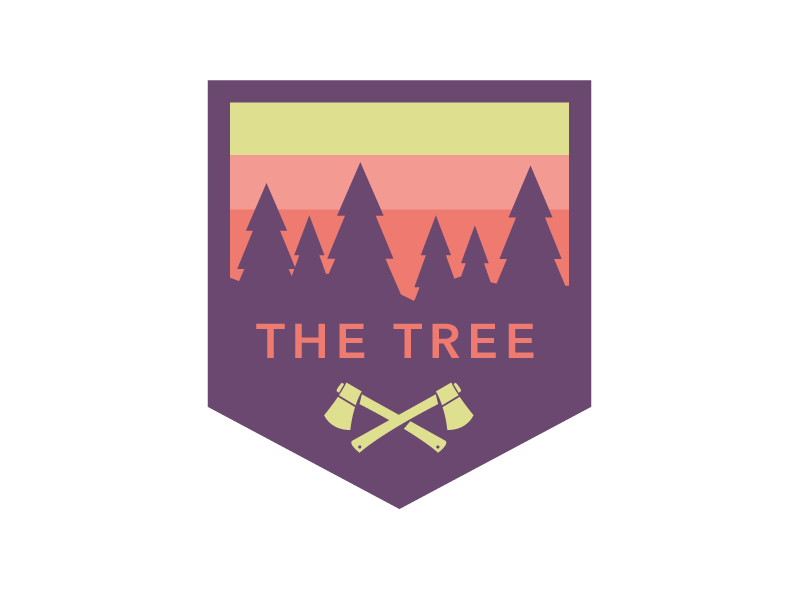 Badge #2 axe badge branding icon identity illustration tree vector web