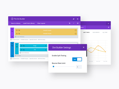 Split Testing System ab test ab testing divi interface leads stats ui ux wordpress