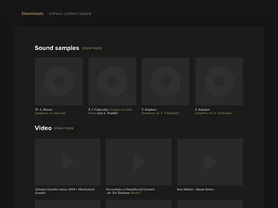 Symphony website - downloads page archive downloads downloads page music music website symphony video